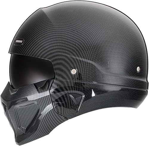 Miniatura 8 de Woljay Open Face Full face Helmet Motorcycle Modular Helmets for Unisex-Adult Street Bike Cruiser Scooter DOT Approved