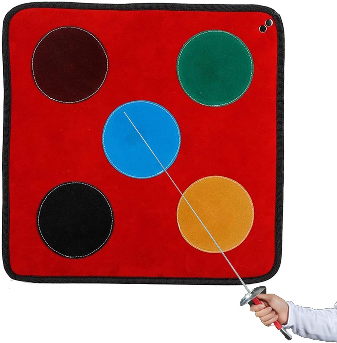 Fencing Target for Saber Foil and Epee with Five Bullseye, Fencing Training Equipment for Fencing Gym Training and Self-Training(Red)