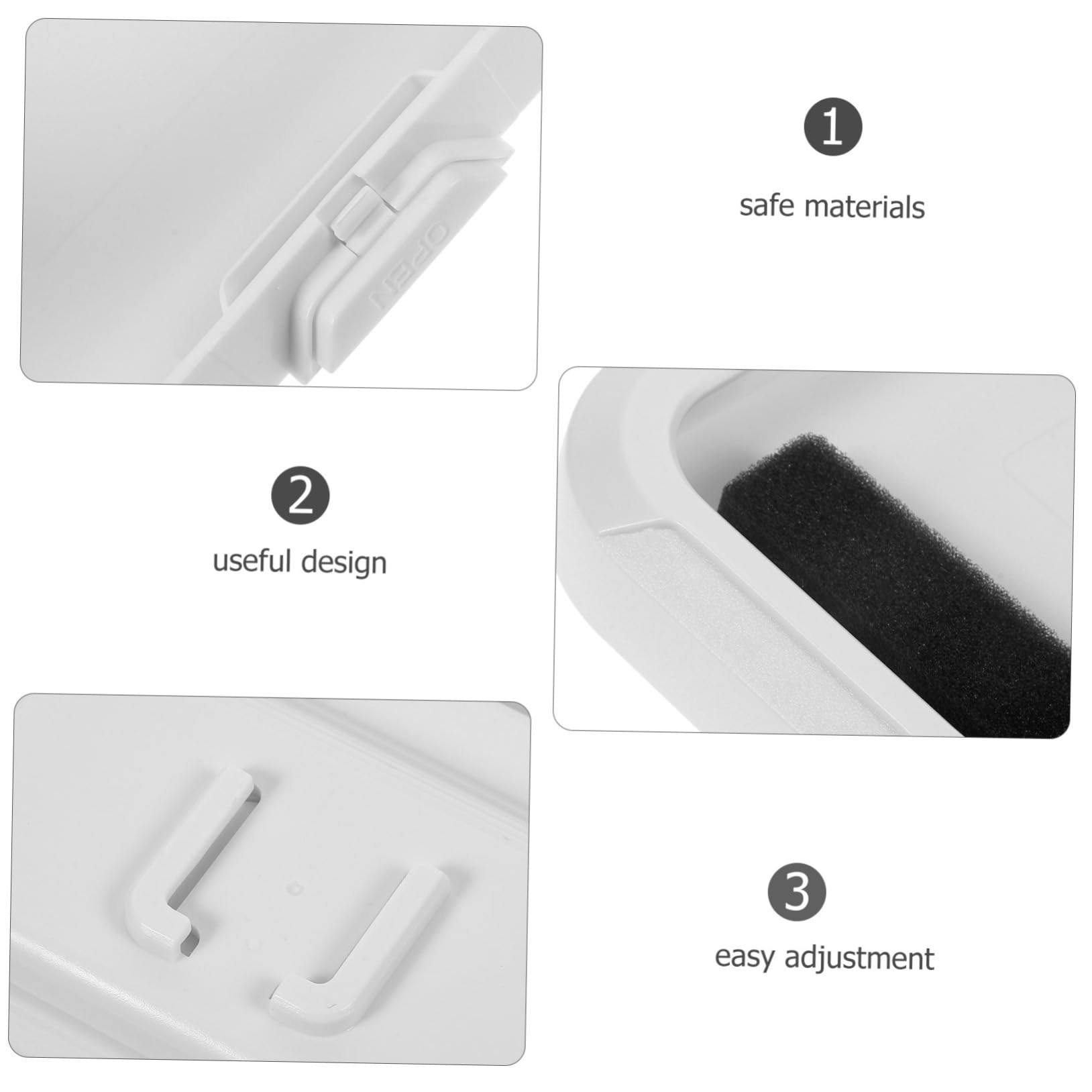 CIYODO Bathroom Phone Box Phone Holder Shower Phone Mount Shower Phone Stand Shower Cellphone Stand Adjustable Phone Stand Mobile Phone Stand White Waterproof Box The Pet No Punching