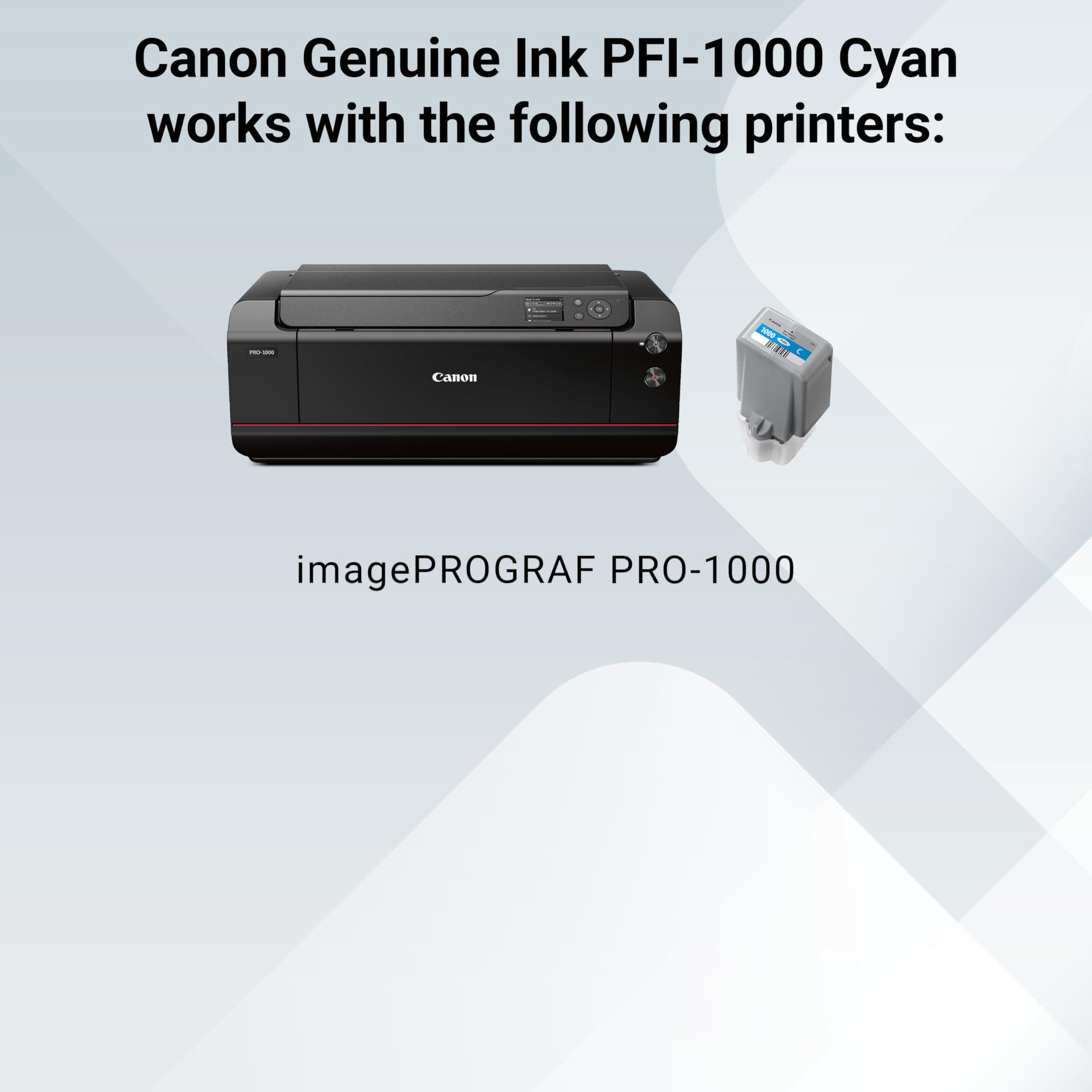 Amazon.com: Canon PFI-1000 Genuine Cyan Ink Tank, Compatible with