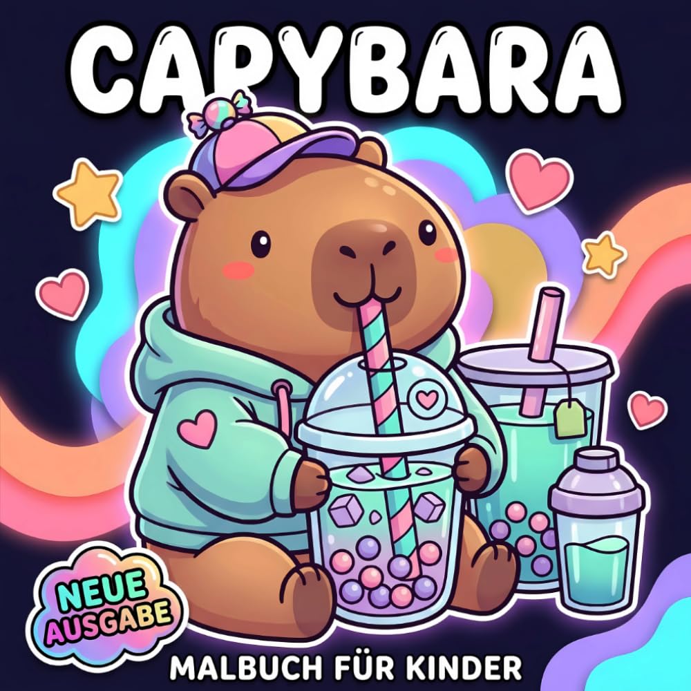 Capybara Malbuch: Perfekt Für Kinder Und Jugendliche, Mit Fröhlichen Illustrationen, Leichten Vorlagen Und Vielen Charmanten Wohlfühlmomenten