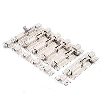 ELECTROPRIME Window Door 3 Inch Long Metal Lock Safety Barrel Bolt Latch 6PCS