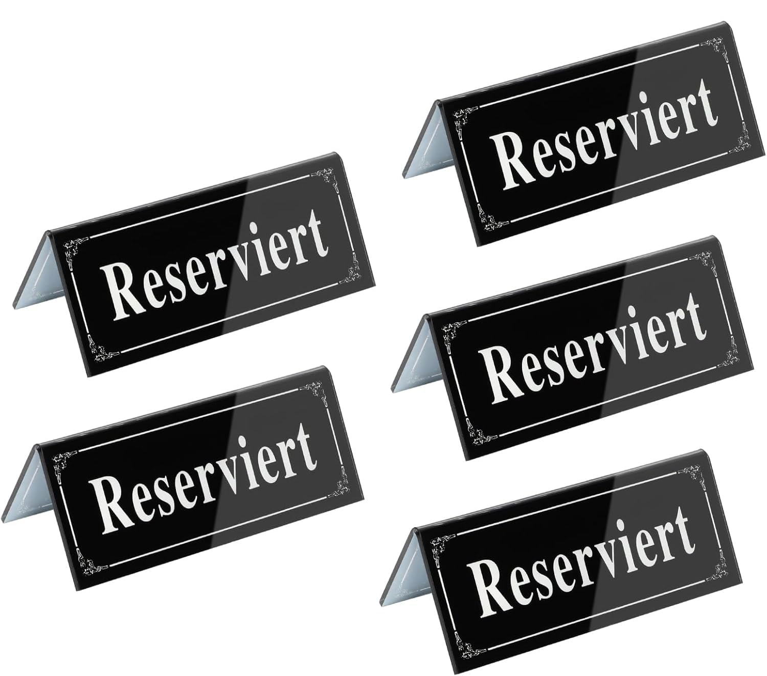 5 Stück Acryl Reserviert schilder Tischschild 12 * 6cm Reservierte Tischkarten Gastreservierung Tisch-Sitzschild Für Restaurant Hochzeit Sitzreservierung