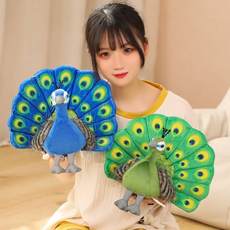 Image of RVA Beautiful Peacock Bird Soft Stuffed Plush Toy for Kids 30 Cm Toy | Huggable & Cuddly | Home Decor Gift for Kids, Girls, Boys for Birthday, Valentine's Day (Multi Pack of 2)