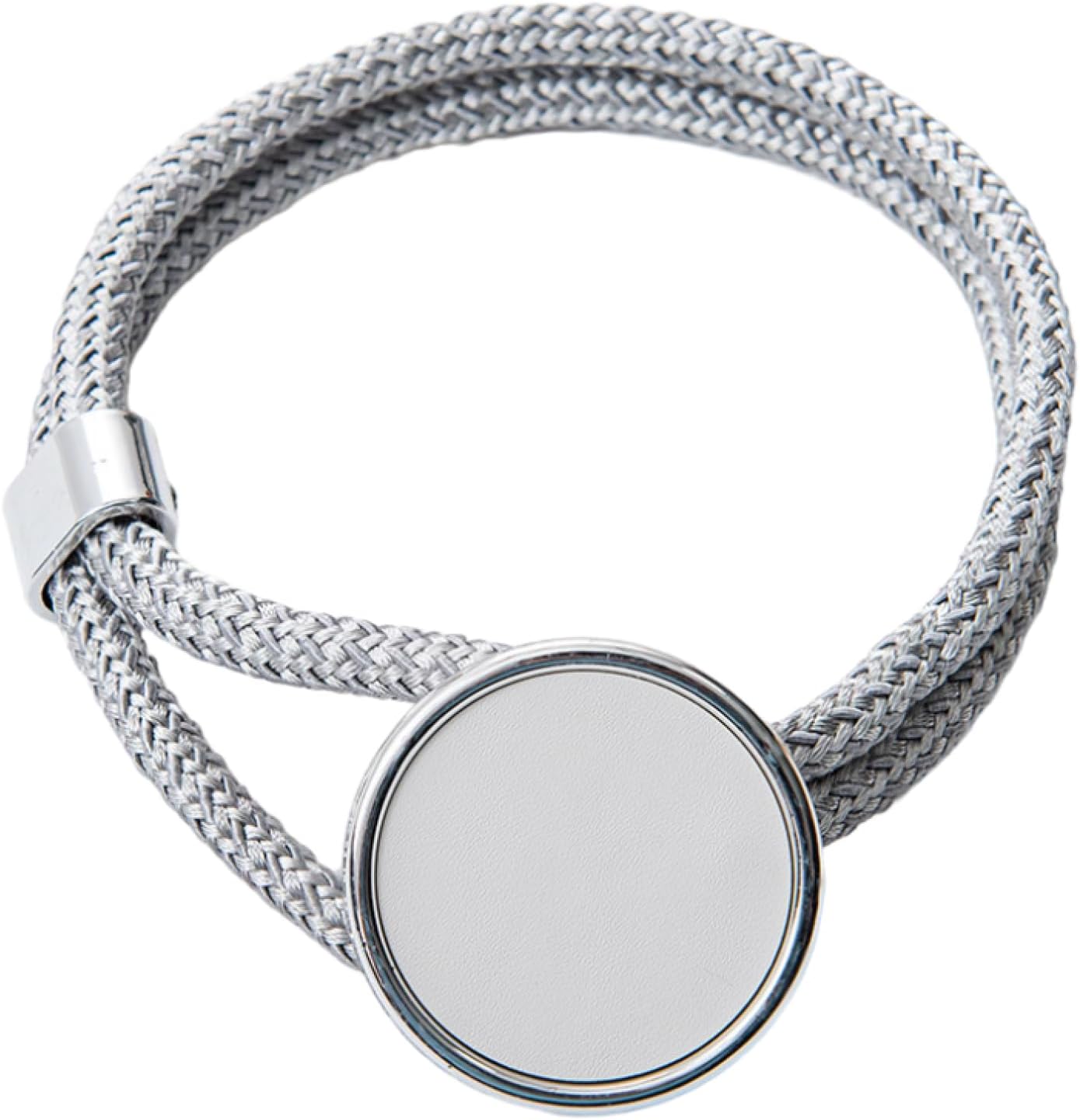 Curtain Ties 4 Pieces of Pull Out Curtain Straps Without Perforation Adjustable Curtain Ties Silver White (Silver)