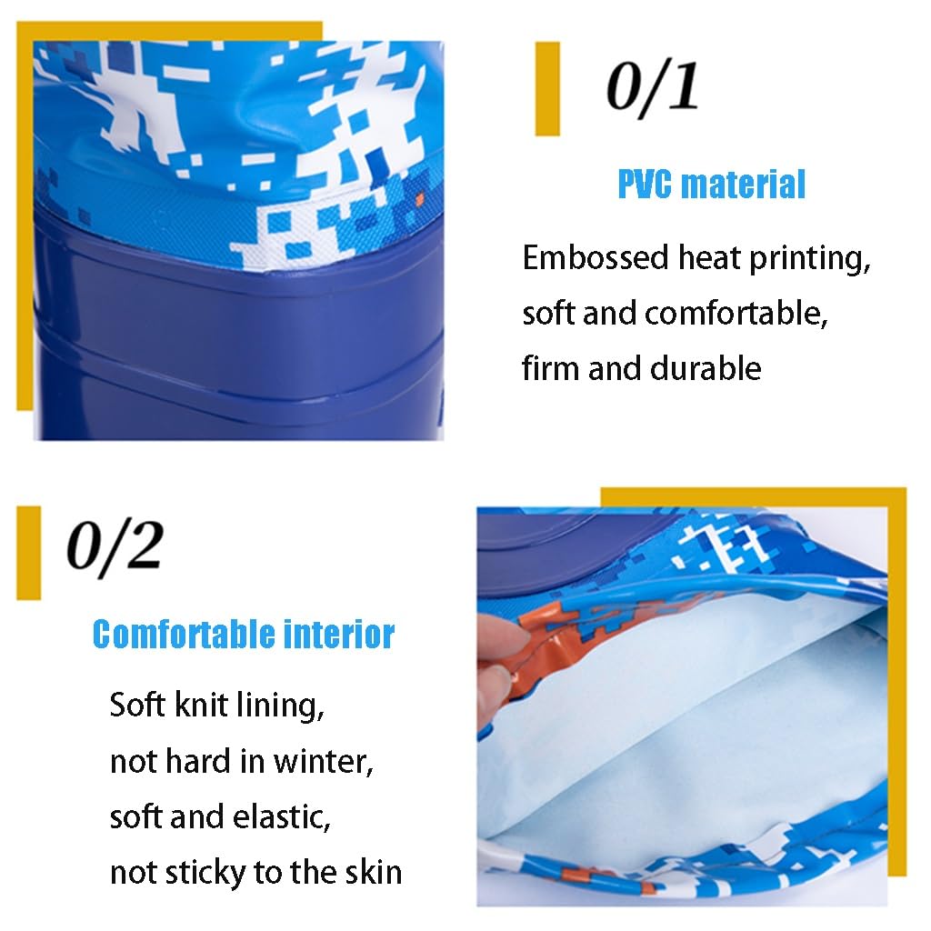 IBOWZ Waders Pesca Stivali da Pesca in PVC Blu Impermeabili per Glutei - 60 cm, Stivali Alti Fino al Ginocchio per Adulti, Adatti per Pesca, Caccia e Allevamento