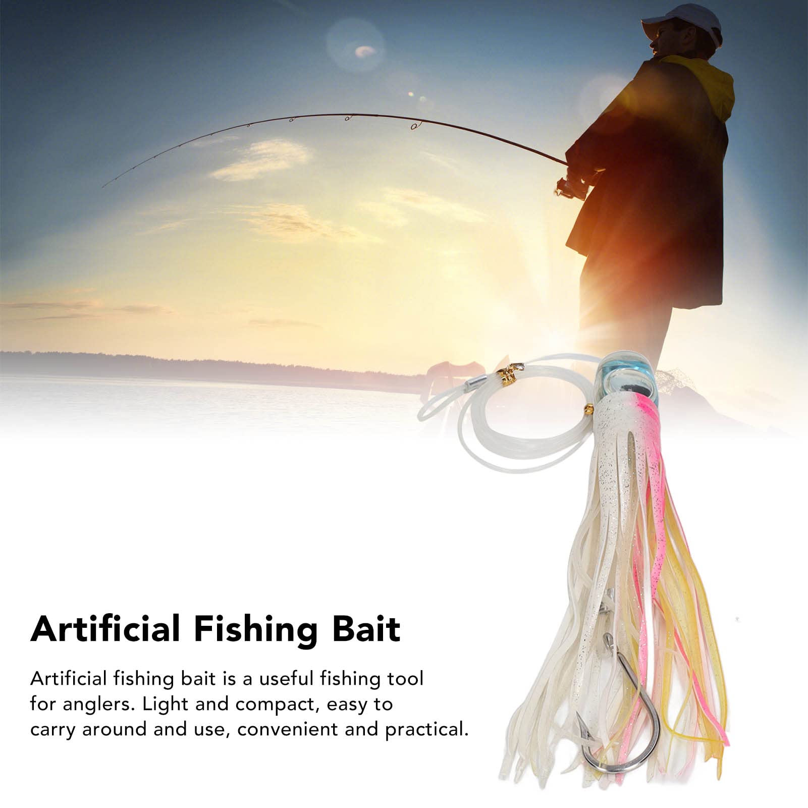 Esca Morbida per Pesca alla Traina 21 Cm 100 G - Artificiale per Barche D'alto Mare, Realistica per Acqua Salata, Trota d'Acqua Dolce, Spigola, Salmone