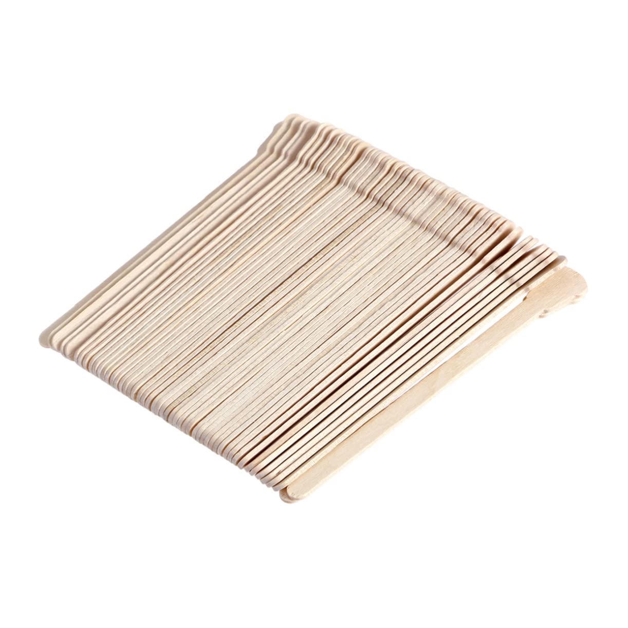 150pcs Disposable Wooden Wax Spatula Sticks for Hair Removal Original Color Non-stick Applicators for Wax for Salon Home Use Rounded Ends for Safe Application