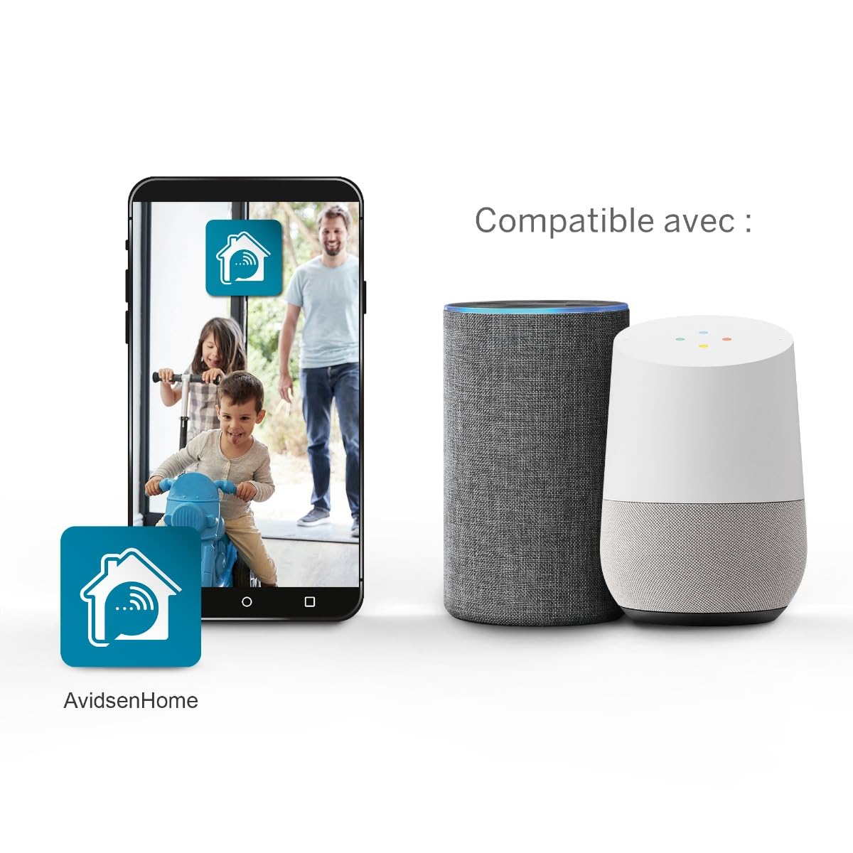 Avidsen - Lot de 2 motorisations connectées pour volet battant Avidsen Home Open W