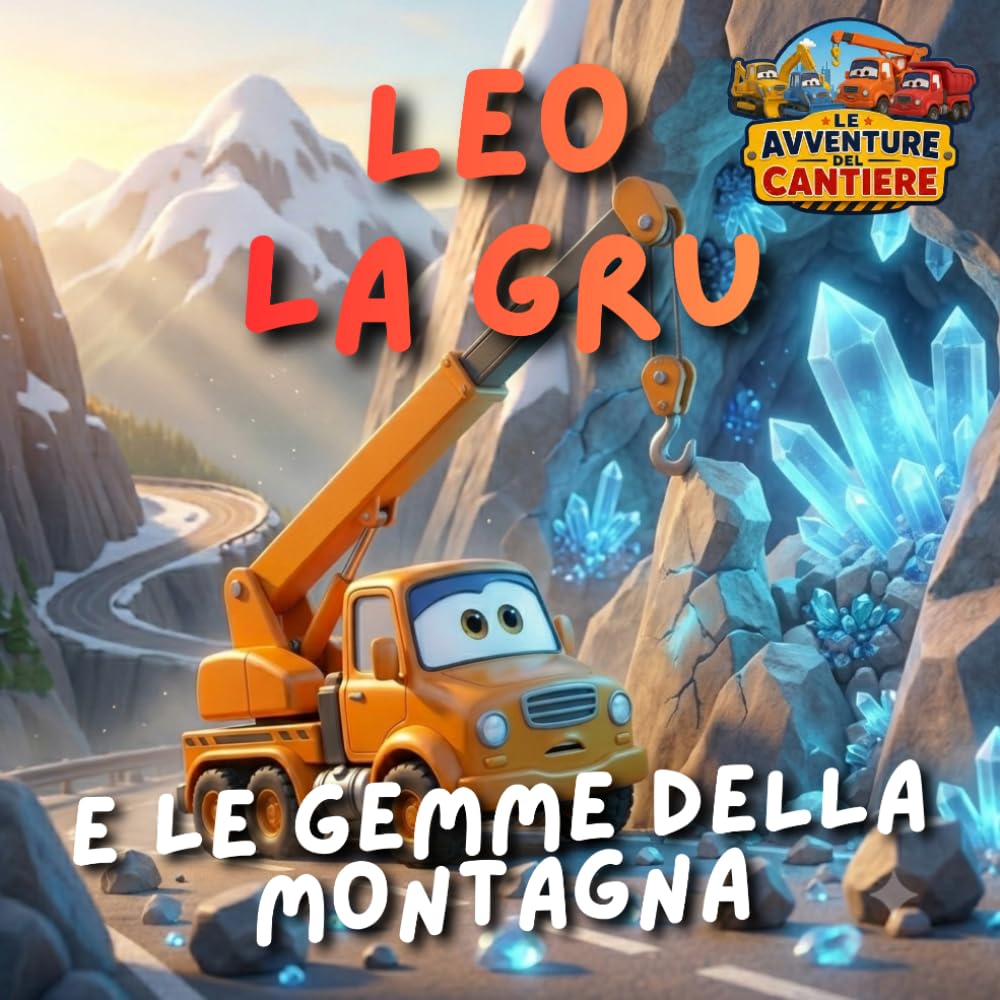 Leo la gru e le gemme della montagna: Le Avventure del Cantiere - Libro illustrato per bambini 2-5 anni