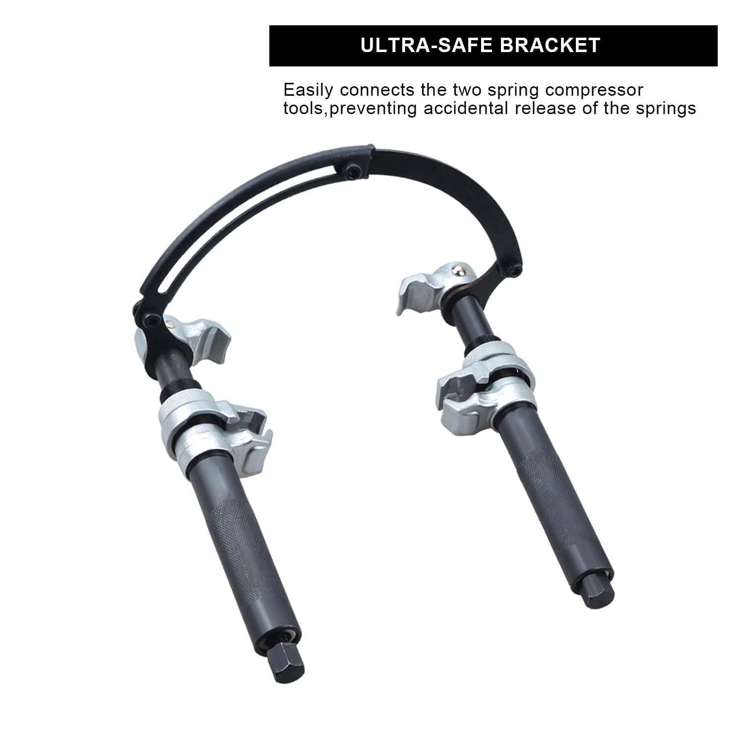 2 pièces Compresseur Ressort Amortisseur 1,2T Plage de Serrage 280mm avec Support de Sécurité pour Démonter Ressorts de Suspension Auto SUV