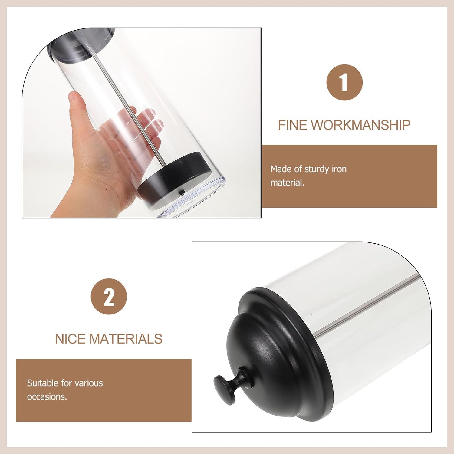 Plastic Straw Holder Dispenser Bucket for Counter Storage