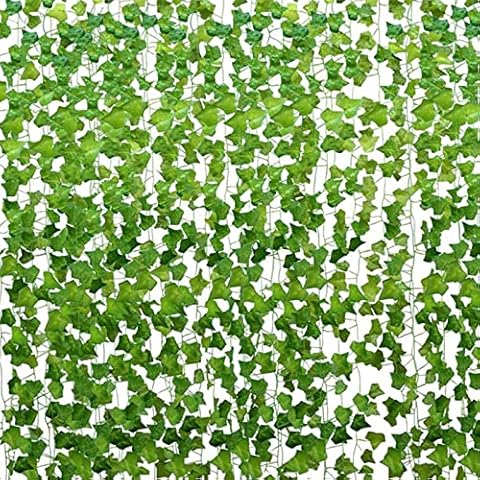 BeGrit 12 Pack Artificial Ivy Garland 84FT Fake Vines for Bedroom Aesthetic Greenery Hanging Fake Leaves Wall Vines Artificial Ivy Screening for Party Wedding Decor Room(Creeper Leaf) Cover