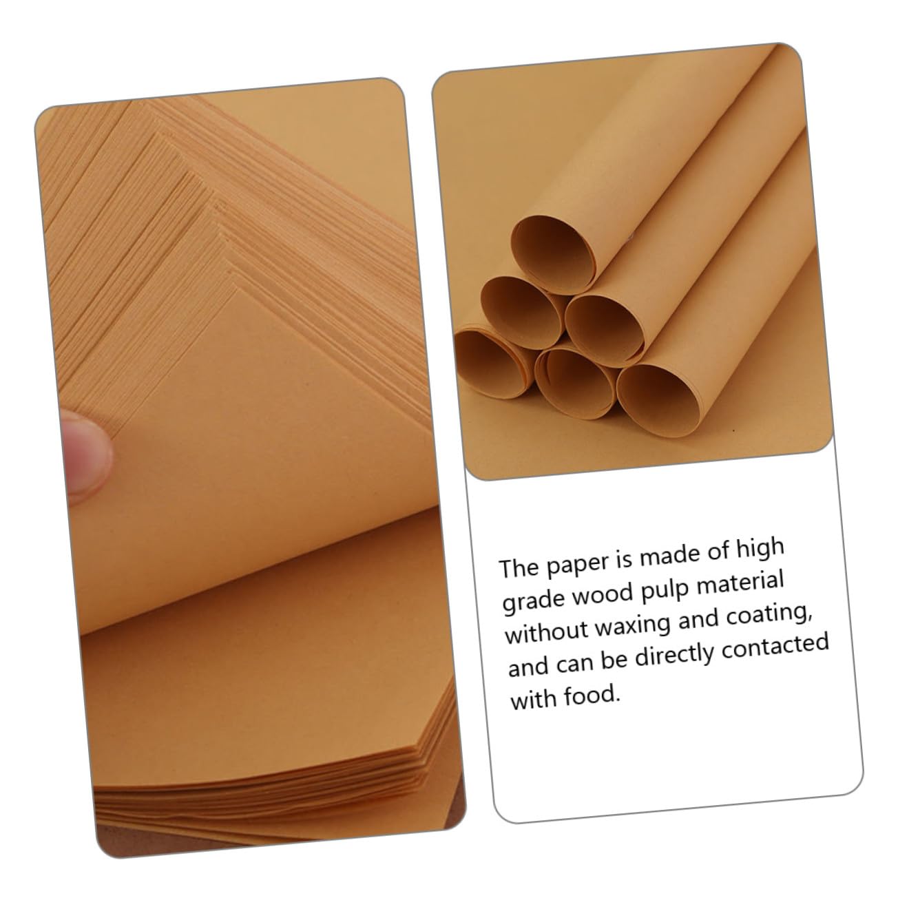 Zerodeko 300 hojas Papel para Envolver Alimentos Anti-desgarro Papel para Sándwiches y Alimentos Resistente y Fácil de Usar para Embalaje de Comida