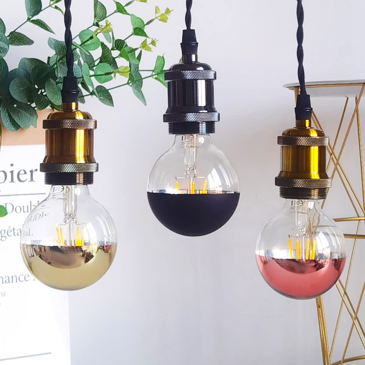 Żarówka LED Edisona, żarówka vintage, 4 W, ciepła biel, 2500 K, żarówka LED 220/240 V, gwint Edisona, E27, podstawa, specjalna, dekoracyjna żarówka (srebrna)