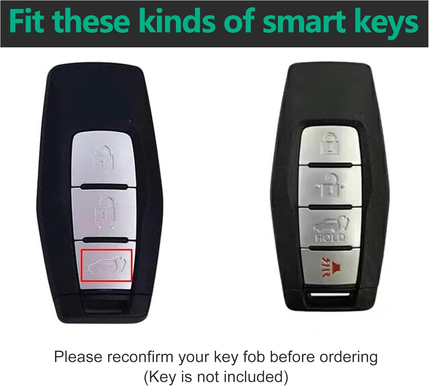 for Mitsubishi Key Fob Cover TPU 4 Buttons Car Key Fob Case Fit for Mitsubishi Outlander 2022 2021 Car Remote Key Case Shell Protector(Black) (Pack of 2)