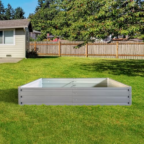 Jardinera elevada de metal de fácil montaje para cultivar plantas y flores 7