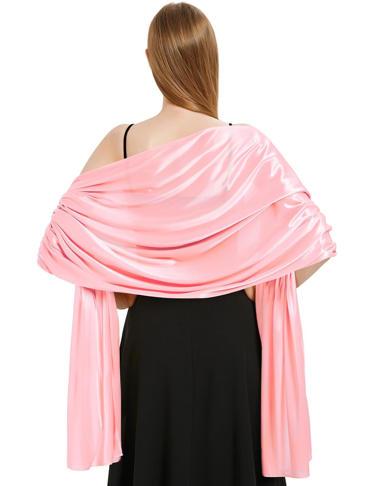 Xnova Stola damen Festlich 200 * 70 cm, Chiffon Schal Shawl Multifunktionstuch Leicht, Elegant übergroßen Schultertuch Chiffontücher für Abendkleid