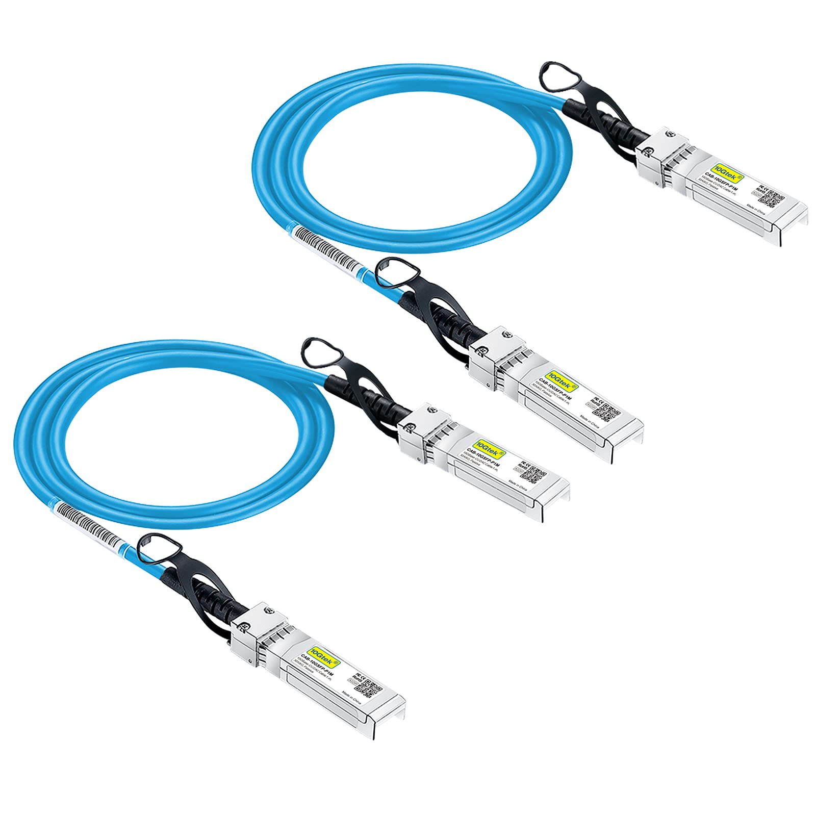 [Blue] Colored 10G SFP+ DAC Cable - Twinax SFP Cable for Ubiquiti UniFi Devices, 0.5-Meter(1.6ft), 2 Pack