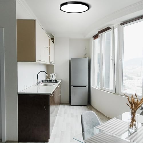 Miniatura 7 de CHARYJOD Lámpara LED de techo empotrada de 12 pulgadas, 24 W, luz de techo LED plana de 5000 K, panel de superficie plana ultrafina, luz de techo de