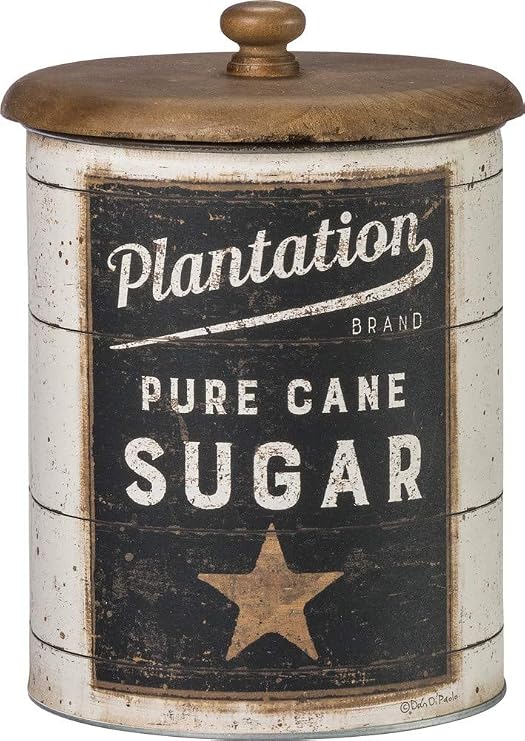 Primitives by Kathy 39060 Farmhouse Tin Canisters, Sugar/Coffee/Flour