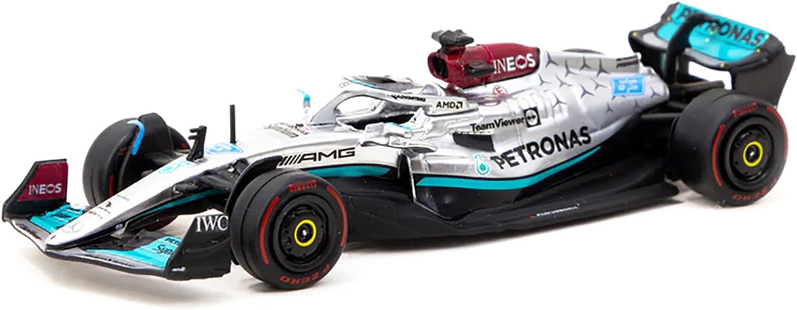 Tarmac Works AMG F1 W13 E Performance #63 George Russell Formula One F1 Winner Sao Paulo GP (2022) "Global64 Series 1/64 Diecast Model Car T64G-F044-GR1