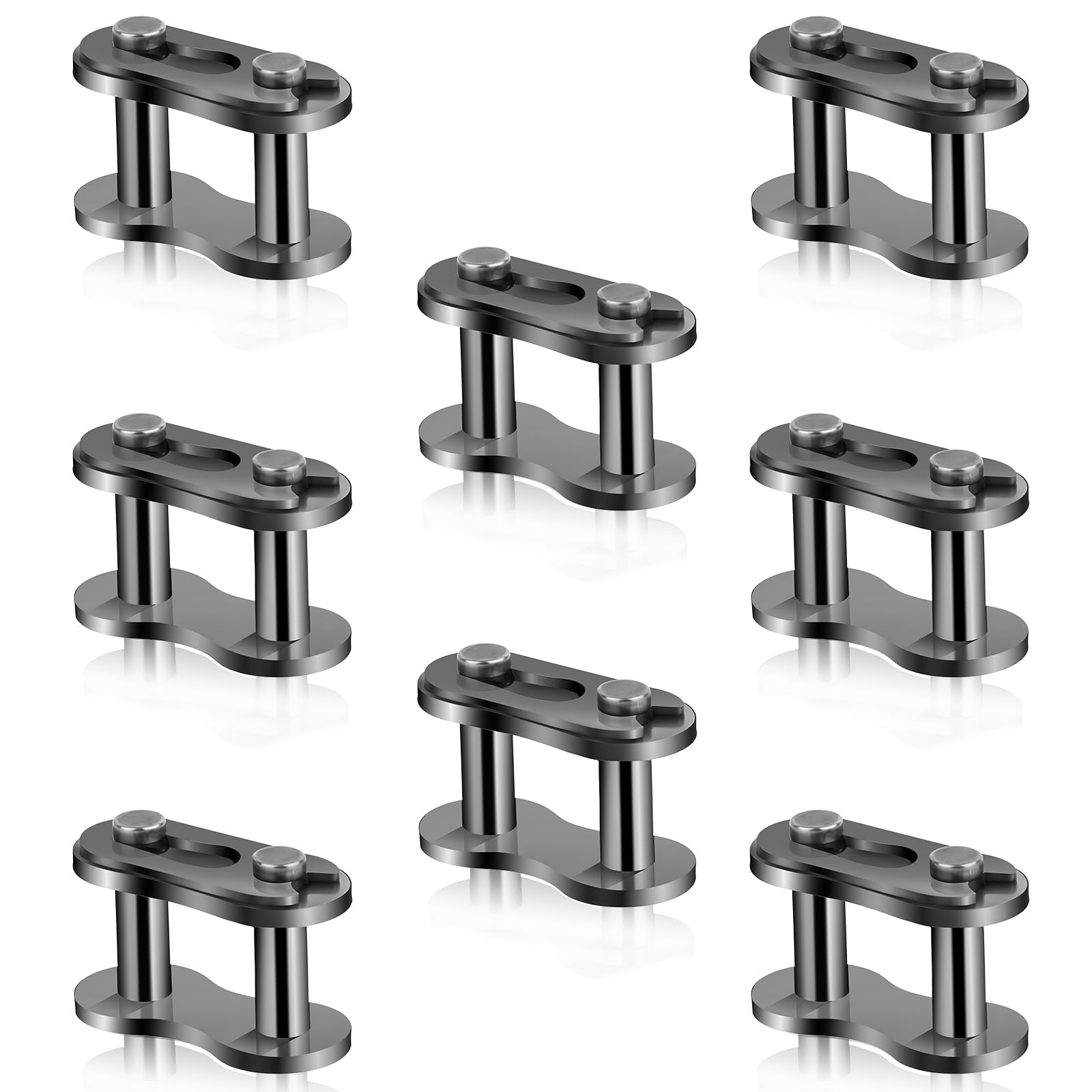 8pcs #35 Roller Chain Connecting Links,Chain Master Links Heavy Duty Manganese Steel Chains Connector Replacement for Motorcycles Bicycles Mini Bikes