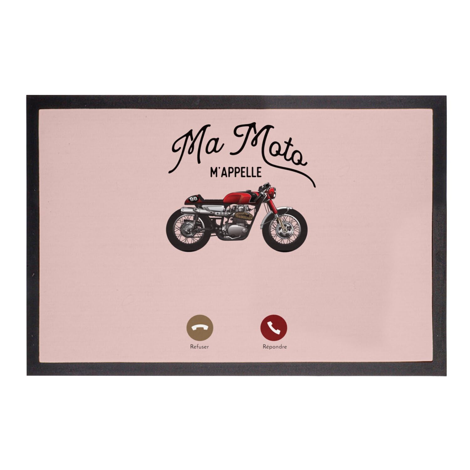 Paillasson rose moto gros cylindre le cadeau idéal pour motarde