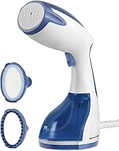 BEAUTURAL Clothes Steamer, Portable Handheld Garment Fabric Wrinkles Remover, 30-Second Fast Heat-up, Auto-Off, Large Detachable Water Tank, Dark Blue