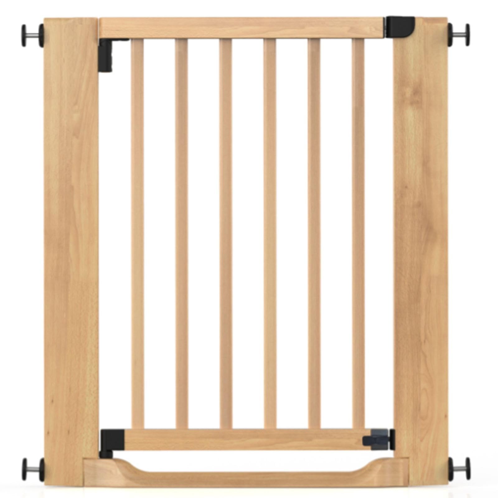 (Natural, 71Cm - 79Cm) Wooden Heritage Flat Step Gate Safetots