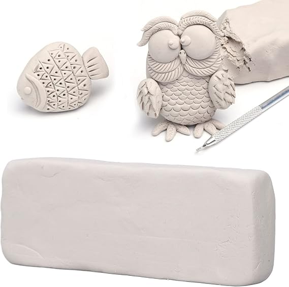 Air Cured Modeling Clay,500g DIY Natural Drying,Glossy Texture,Safe and Non-Toxic Sculpting Clay,Great for Arts and Crafts Projects