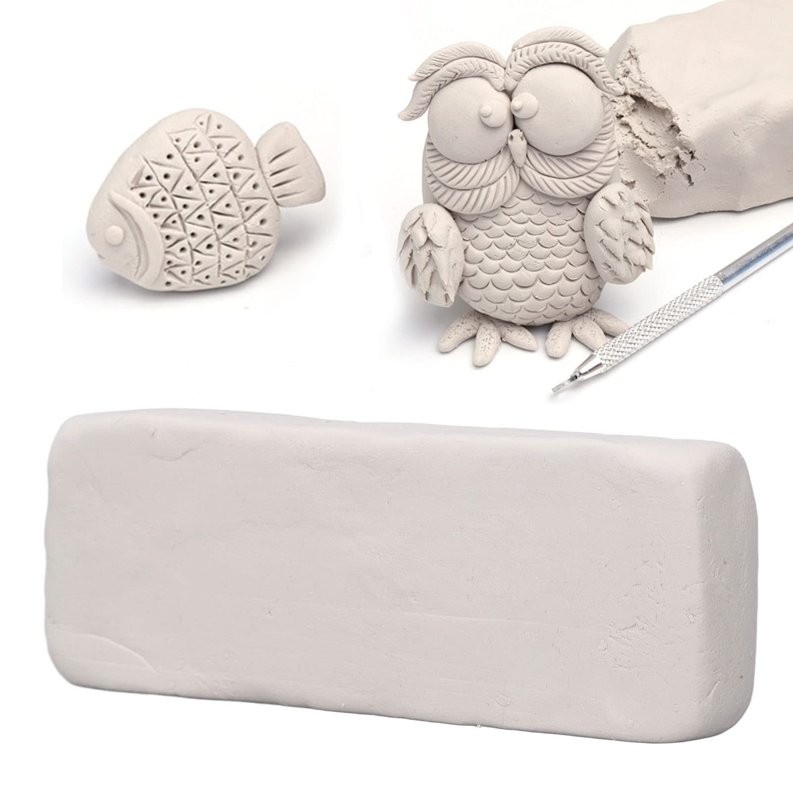 Argile de poterie bricolage Production séchage à l'air naturel Texture brillante matériau d'argile sculpture argile 500g argile terre cuite argile Cadeau de Saint Valentin
