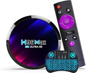 CHROX Android TV Box 13.0, Smart Box TV rk3528 2.0GHz Quad Core CPU 4K TV Box WiFi 6 2.4G/5.8G Dual WiFi AI-SR 3D HDR10+ 1000M with Ethernet BT5.0 Wireless Mini Keyboard, 2gb+16gb