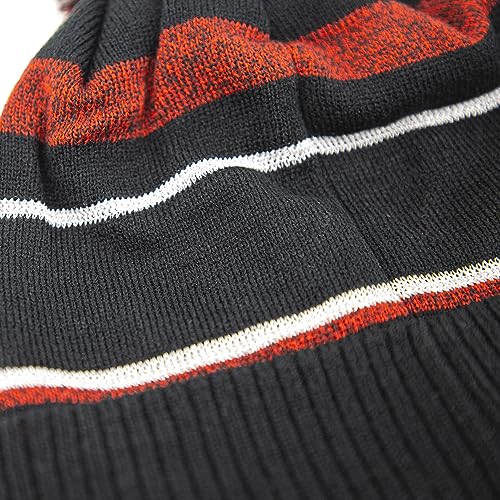 Bonnet Eskimo noir standard à pompons en taille unique pour adulte