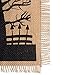 DII Halloween Primitive Style Burlap Tabletop Décor, Spooky Haunted House Jute, Table Runner, 14x74, Black & Tan