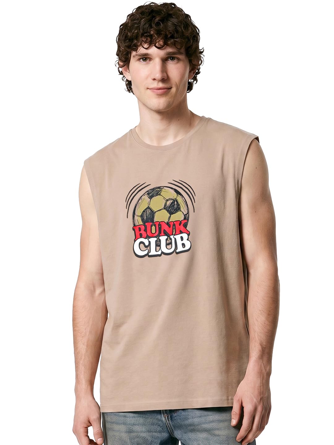 bewakoof Men's Graphic Print Boxy Fit Sleeveless Round Neck Pure Cotton Vest-picture-17