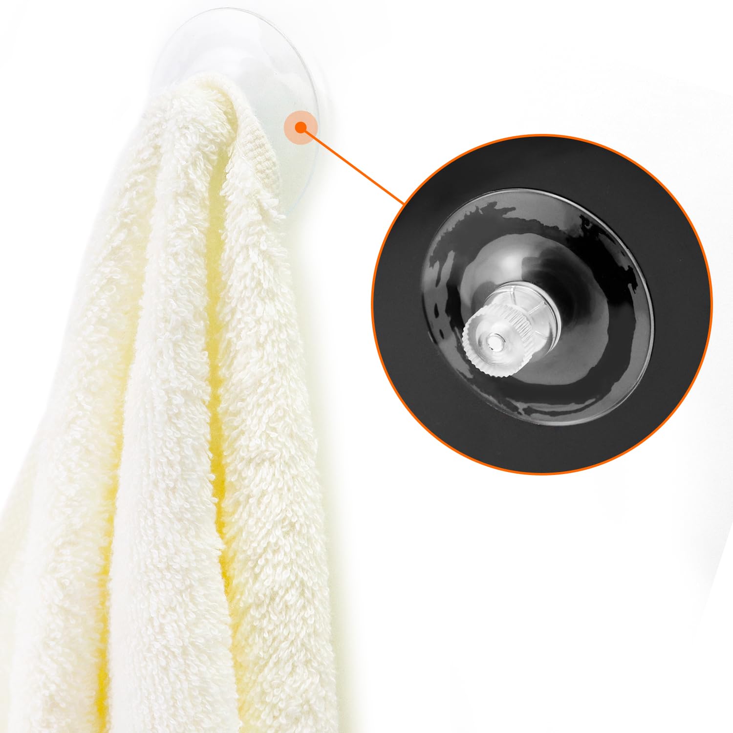 QWORK ventosas para cristal Ø 40mm con tuerca moleteada, 40 piezas