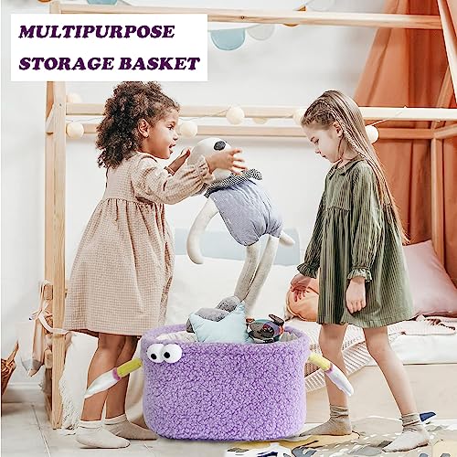 Panier décoratif mignon pourpre en coton pour chambre - 7