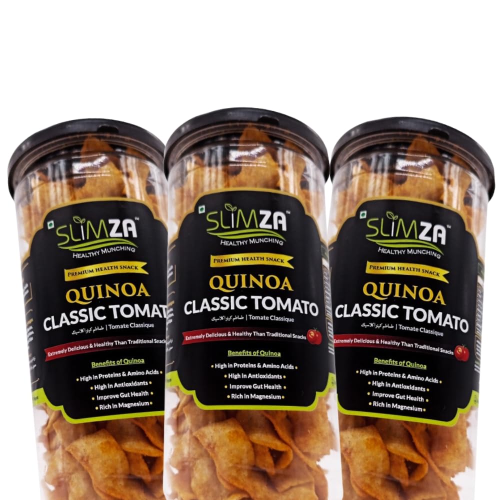 Slimza Healthy Premium Quinoa Chips (150gm) | Classic Tomato | High Protein, Fiber | Low fat, Weight loss | Diet Food snack | No Preservative | Vegan | Gluten-free | For Kids, Adult (B09ZYQMN6C) Amazon Price History, Amazon Price Tracker