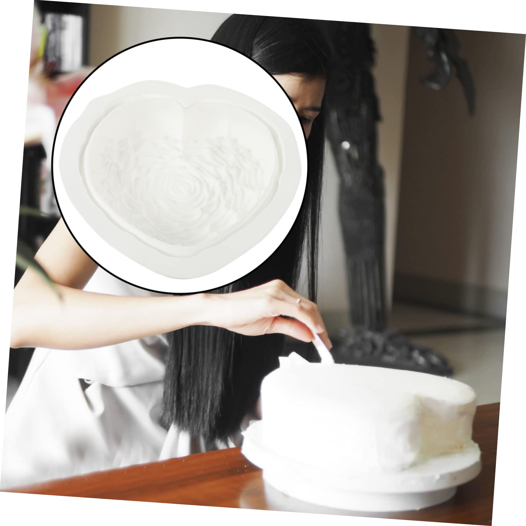 Ciieeo 3 Stück Herz Silikonform für Fondant und Kuchen Backform für Muffins und Desserts Lebensmittelechtes Silikon zu Entformen für Kreative Backprojekte und Dekorationen