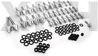 Vista 6 de XKH - Kit de pernos de carenado de aluminio compatible con Suzuki Hayabusa GSXR 1300 Silver 1999-2007 [B07M65HTLY]