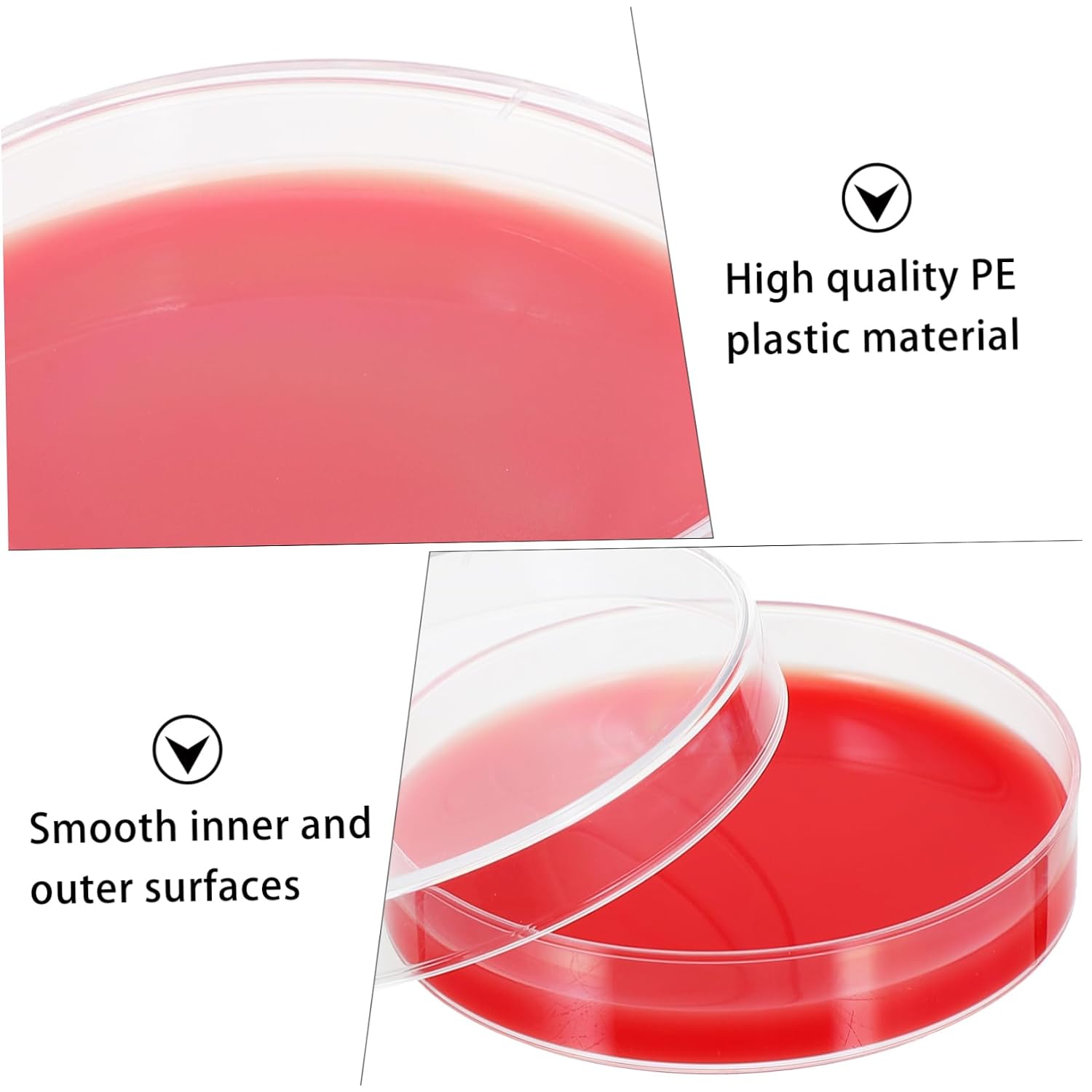 PartyKindom 20pcs Agar Culture Plates Agar Petri Dishes for Microbiology Labs Lightweight Growth Medium Precision Molded for Consistent Quality