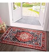 OHWPEAT 2x3 FT Boho Vintage Entryway Rug, Bathroom Rug, Lightweight, Wear-Resistant, Stain-Resist...