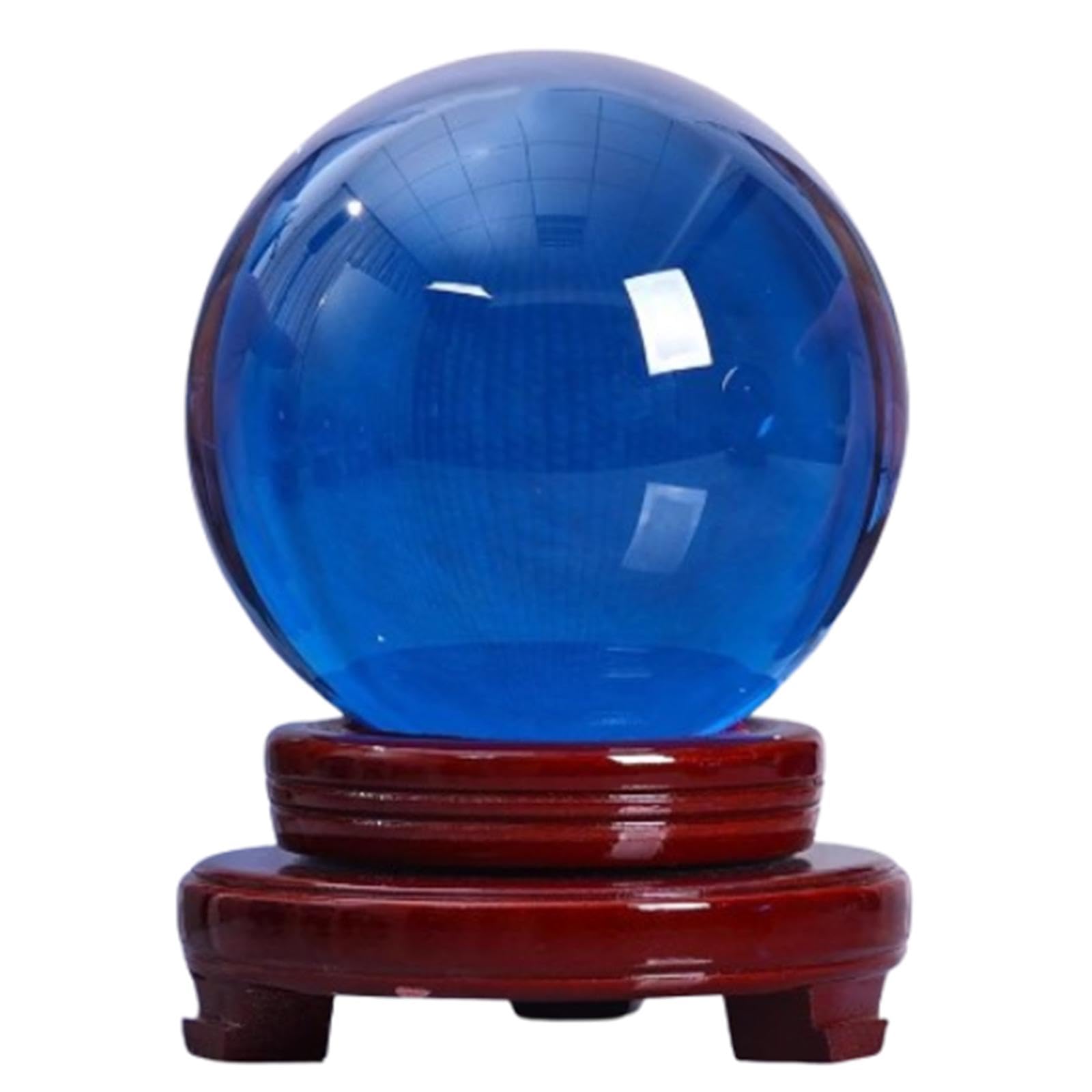 BJXKHFPIV Clear Crystal Decorative Balls Glass Crystal Ball Fengshui Sphere Ornaments with Stand for Divination Photography Decor,D-10cm/3.9in