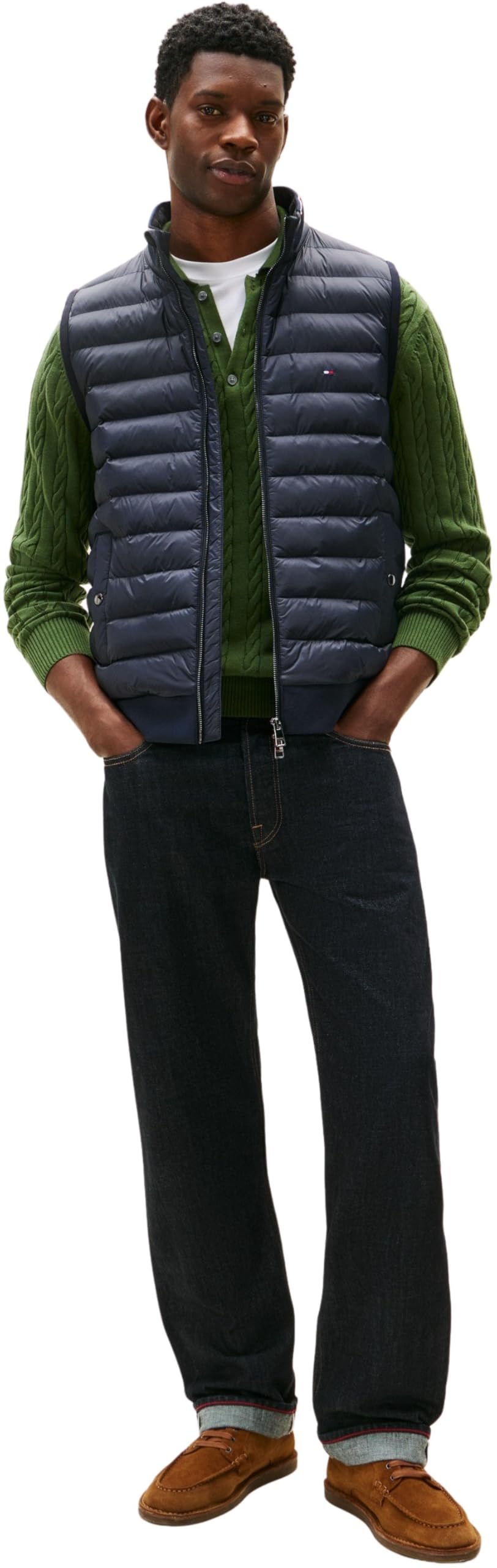 Tommy Hilfiger Mix Media ESS RWB Vest Mw0mw41441 Otras Sudaderas Hombre (Pack de 1)