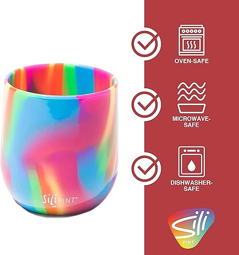Miniatura 2 de Silipint Copas de vino de silicona irrompibles de 12 onzas, reutilizables e inastillables para fiestas, campamentos, playas y barcos, copas de vino