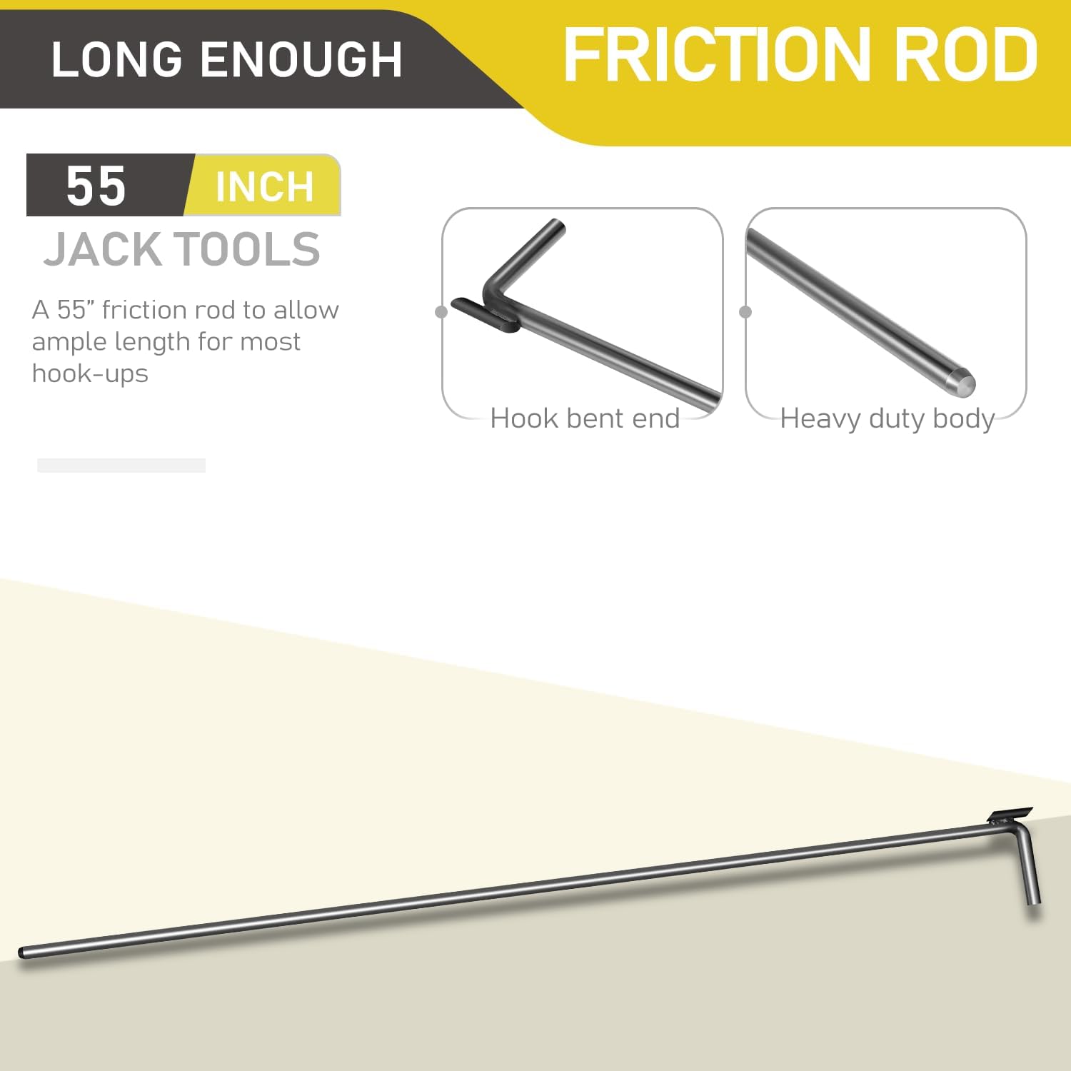 Replace Part for 77043 Monkey-On-A-Stick Jack Set with 55” Friction Rod & 3-Position Handle Multifunctional Friction Jack