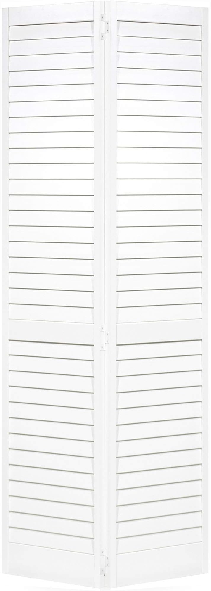 Kimberly Bay Closet Door, Bi-fold, Louver Louver Plantation Primed White (32x80)