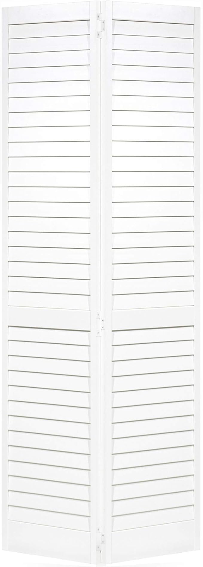Closet Door, Bifold, Louver Louver Plantation Primed White
