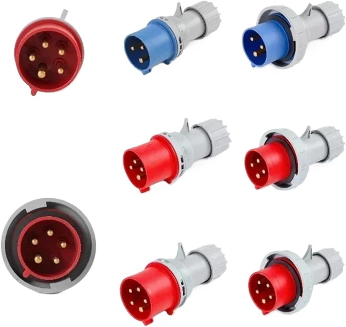 1/5/20Pcs 16A/32A Industrial Plug&Socket 3P/4P/5Pin Electrical Connector IP67 Waterproof Electrical Connection Wall Mount Socket(16A Plug,1 PCS-5P IP44)